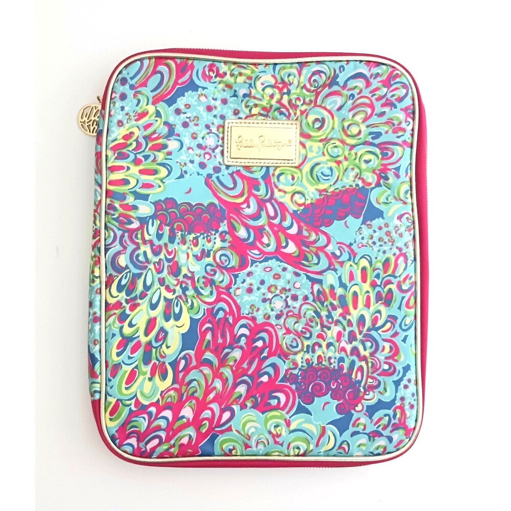 Lilly Pulitzer Folio/Tablet Sleeve Lilly's Lagoon Neoprene Zip Around 13x10